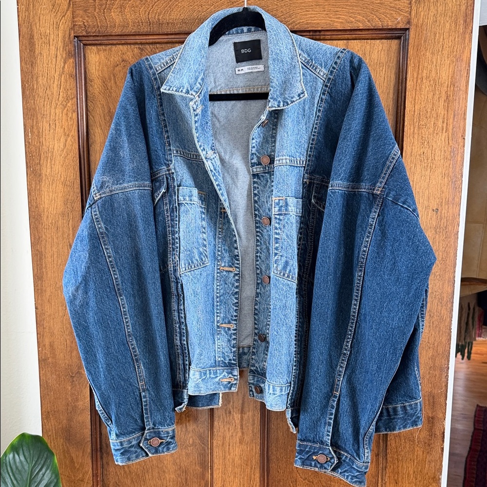 Oversized Two Toned Denim Jacket